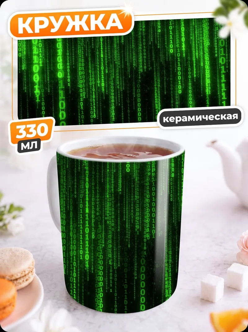 Кружка керамическая Зеленый код