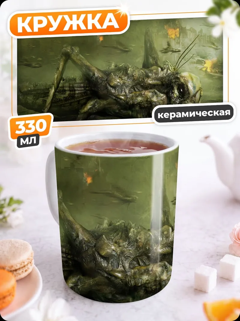 Кружка керамическая Гигантский кузнечик