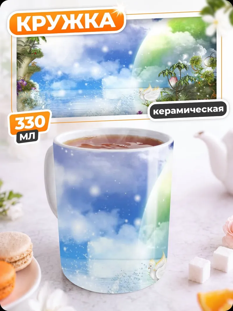 Кружка керамическая фантастический мир