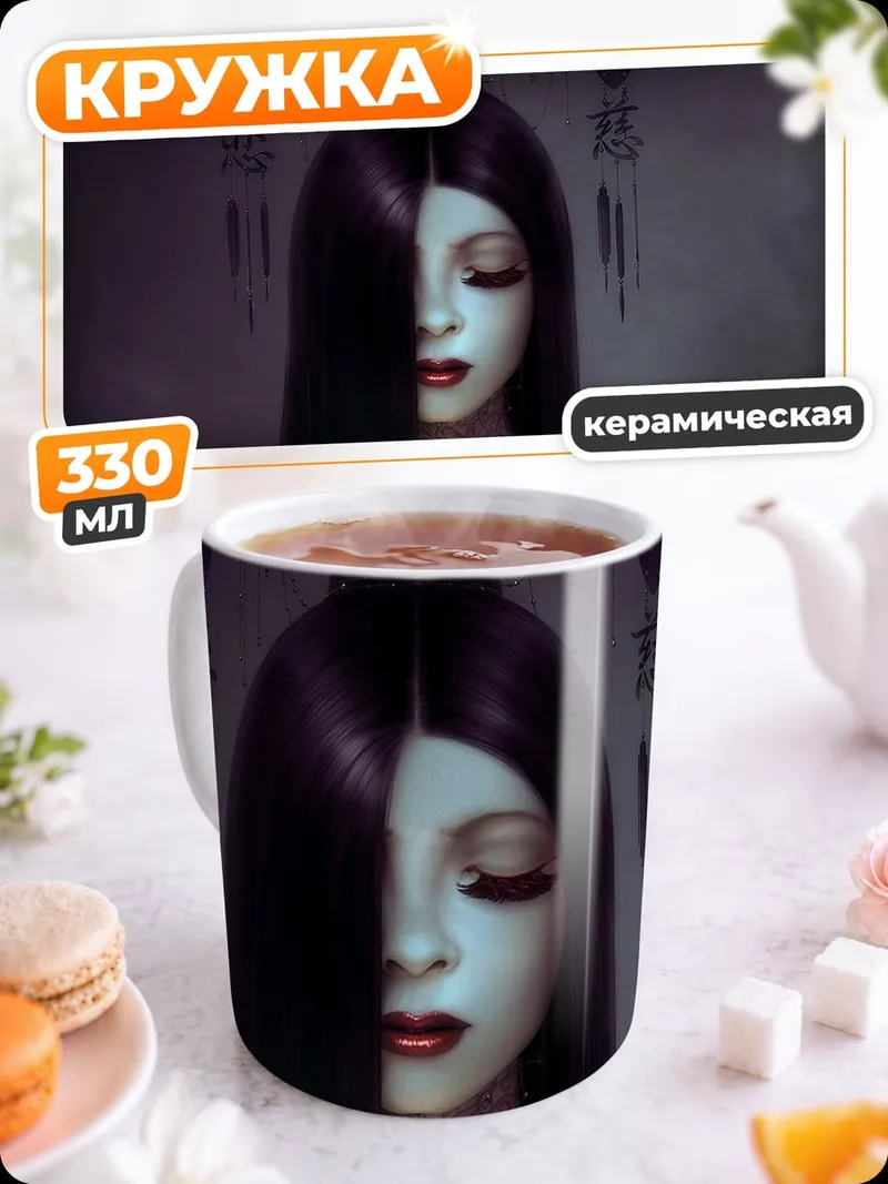 Кружка керамическая Призрачная гейша