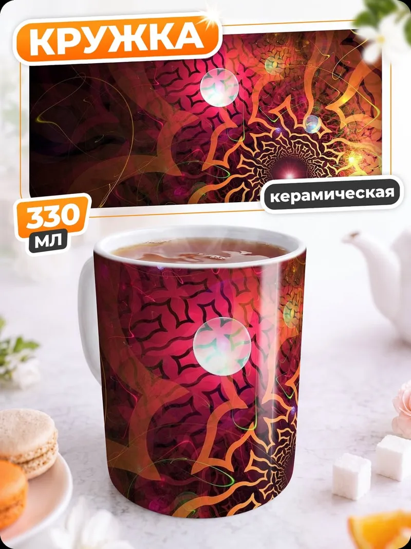 Кружка керамическая Космический узор