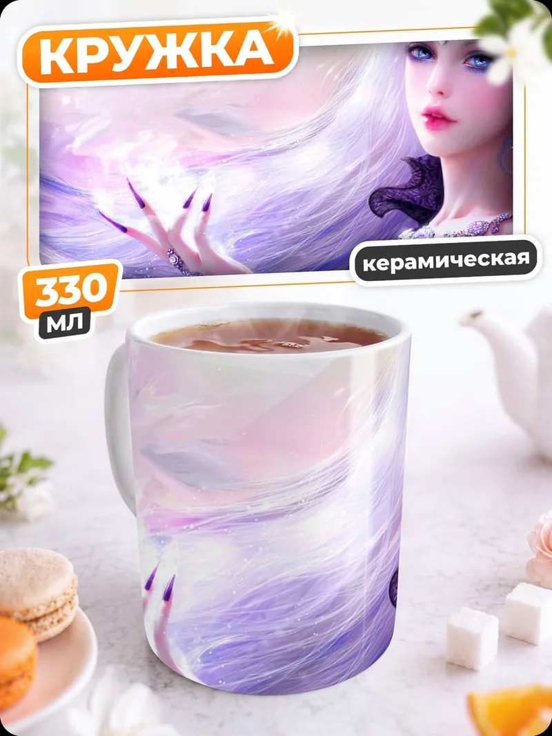 Кружка керамическая ледяная королева