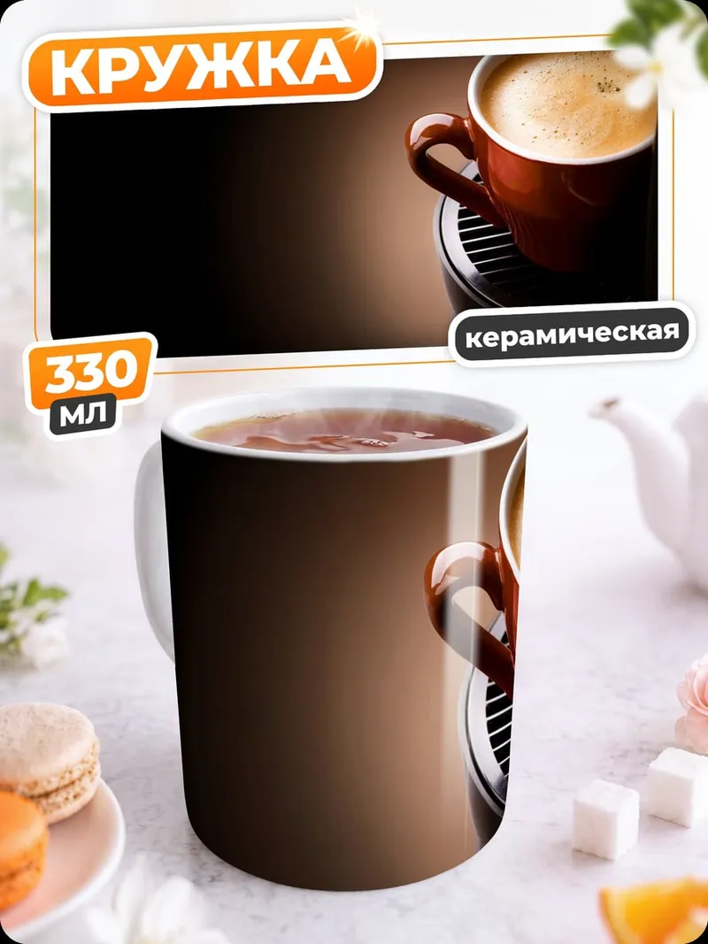 Кружка керамическая Горячий кофе