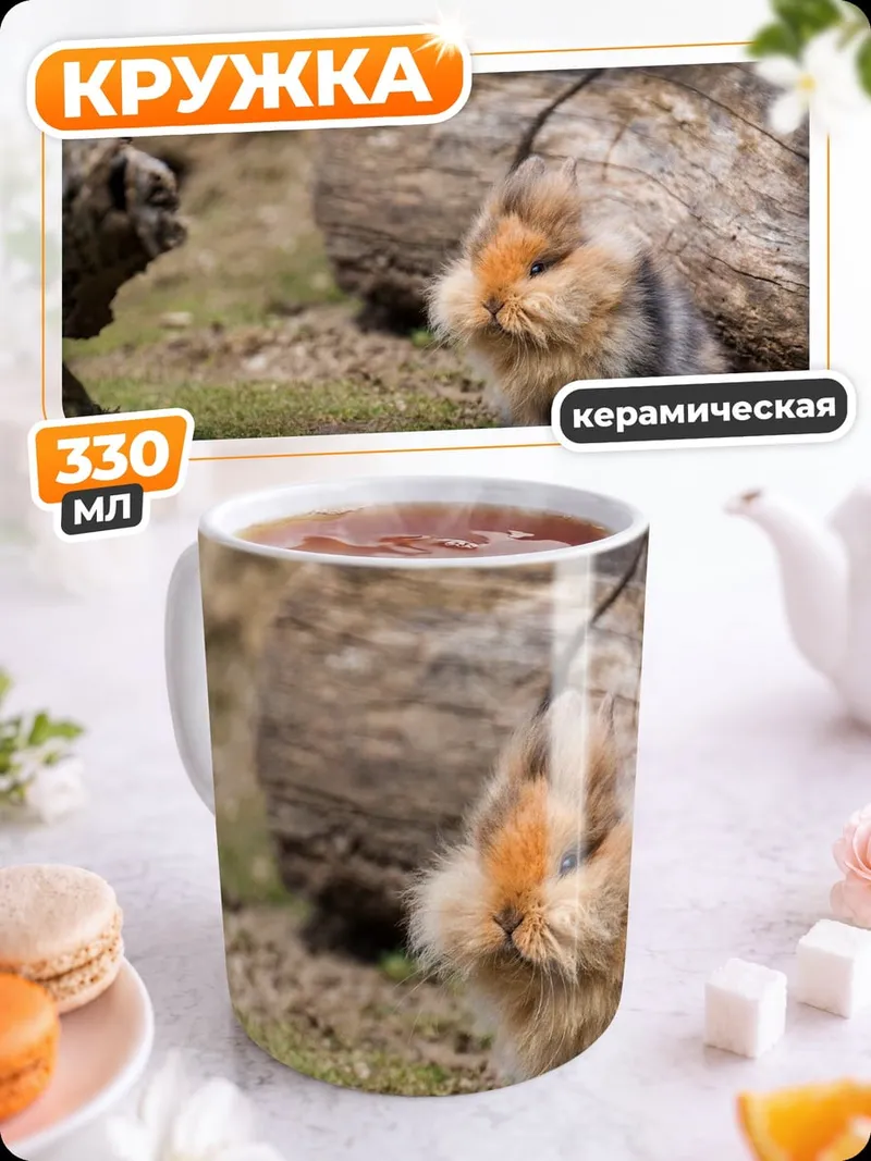 Кружка керамическая Пушистый зверек