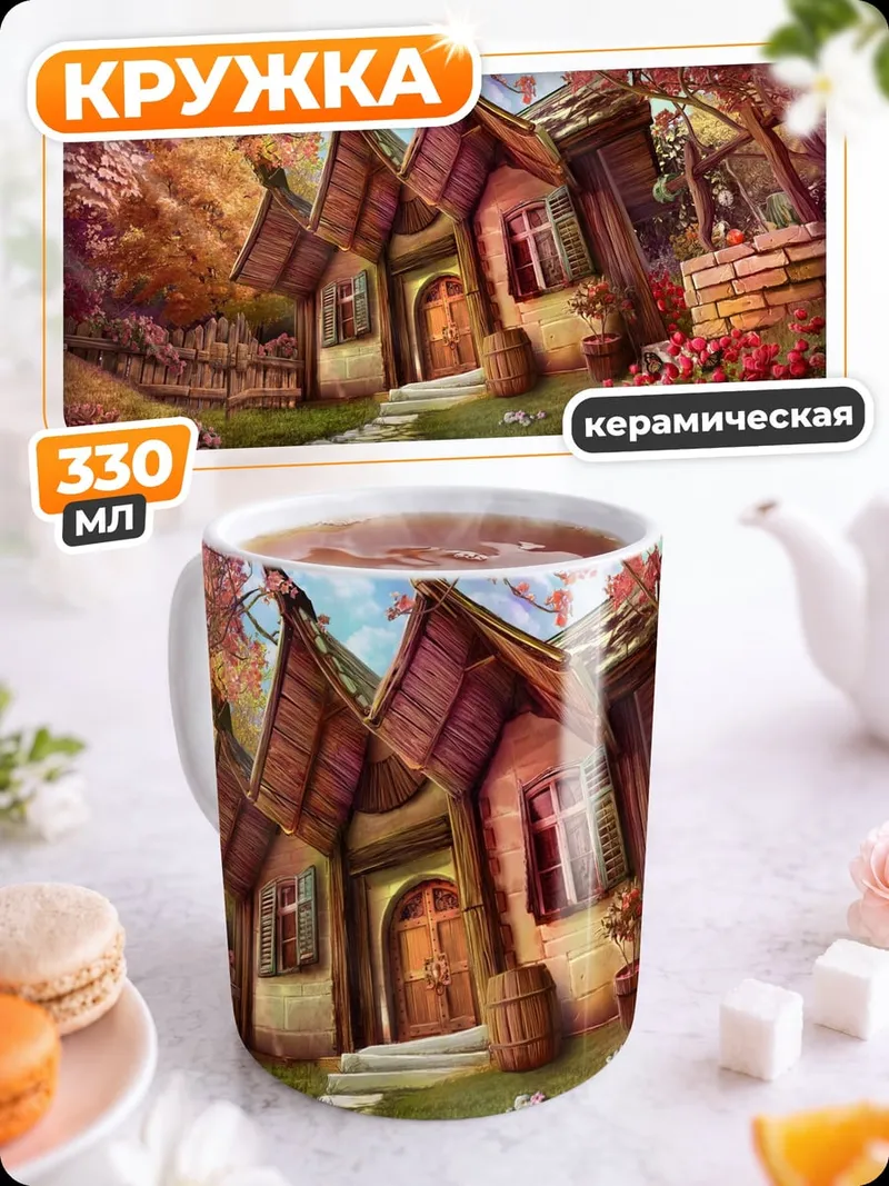 Кружка керамическая Сказочный домик