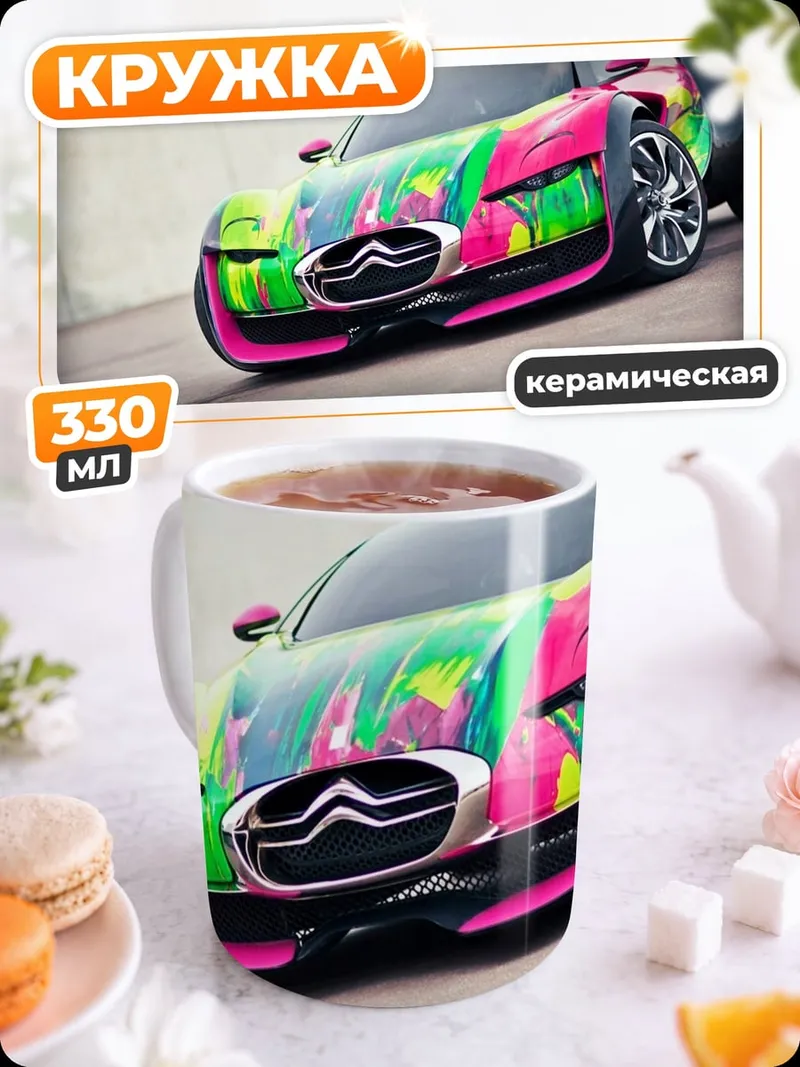 Кружка керамическая Яркий спорткар