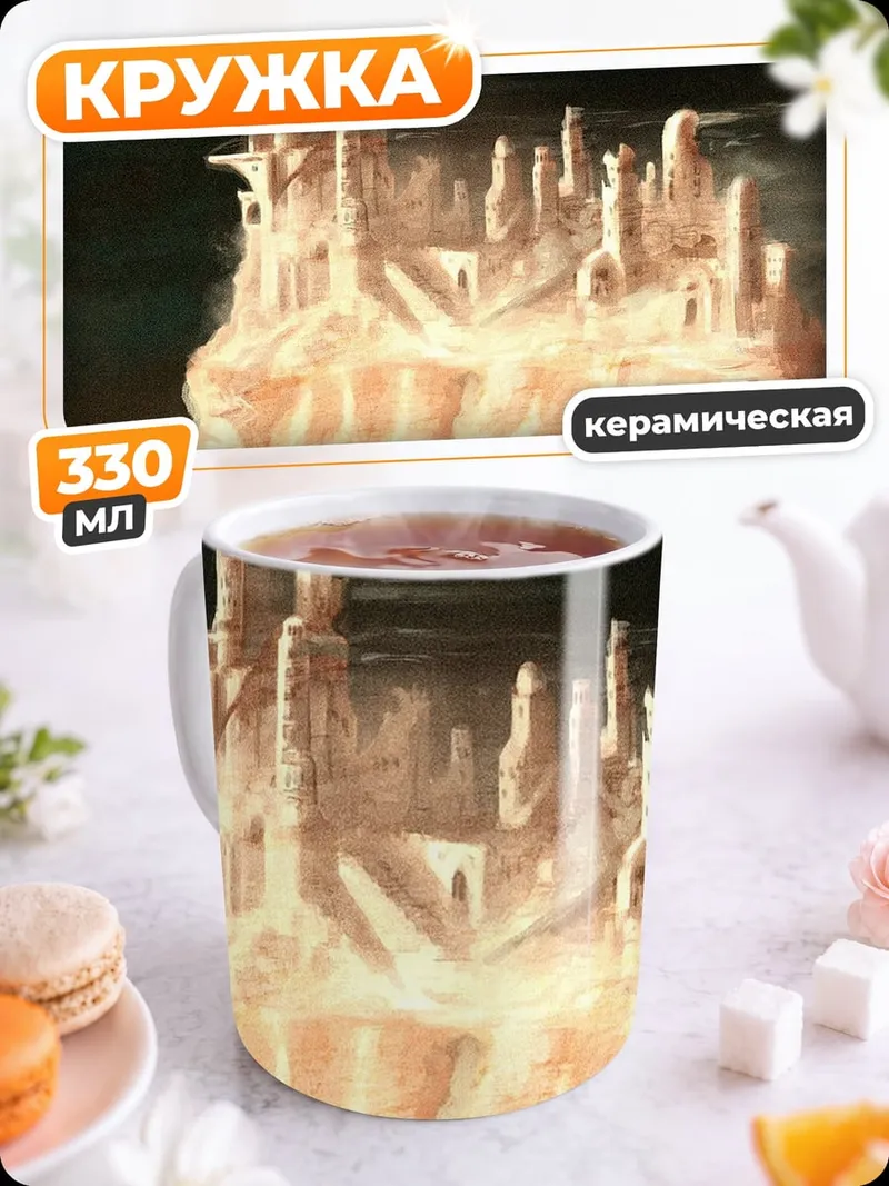 Кружка керамическая затерянный город