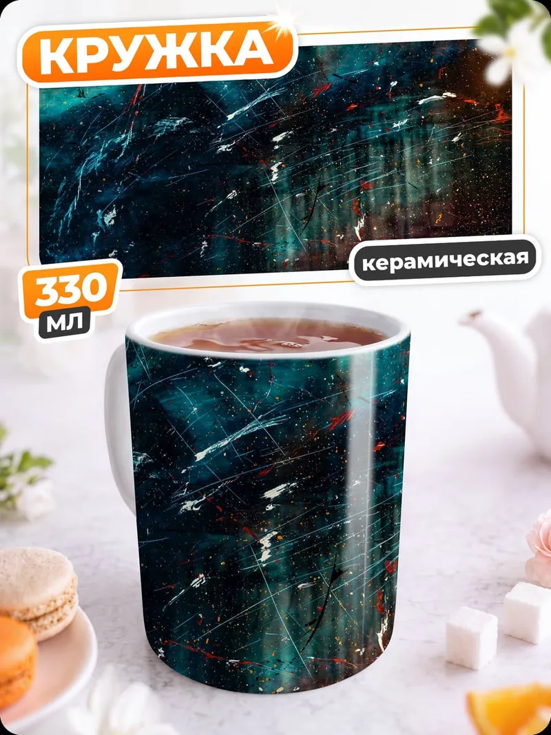 Кружка керамическая Космическая абстракция