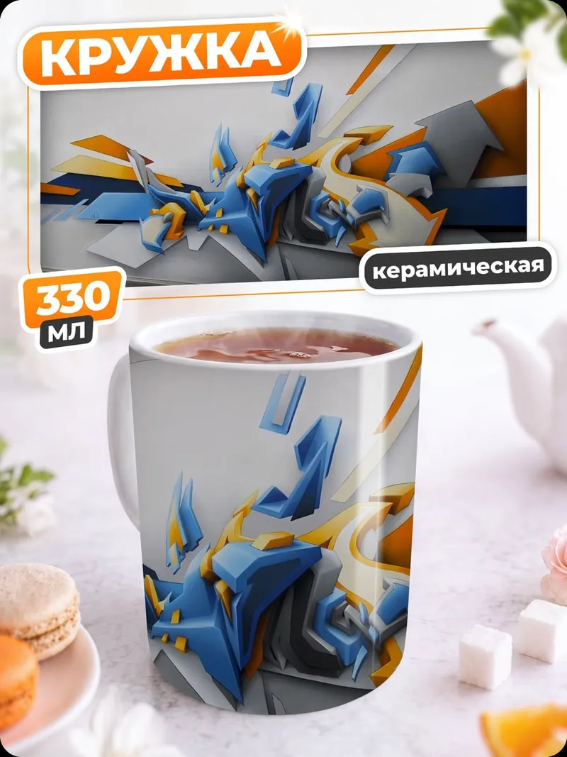 Кружка керамическая Абстрактный граффити