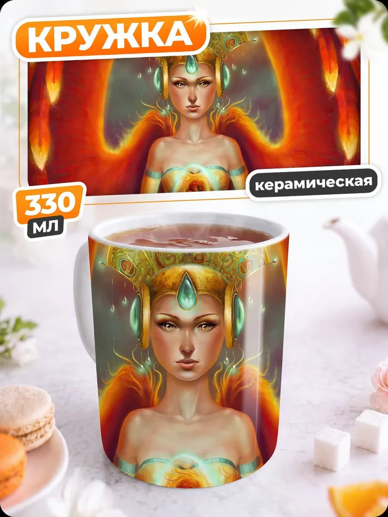 Кружка керамическая Феникс богиня