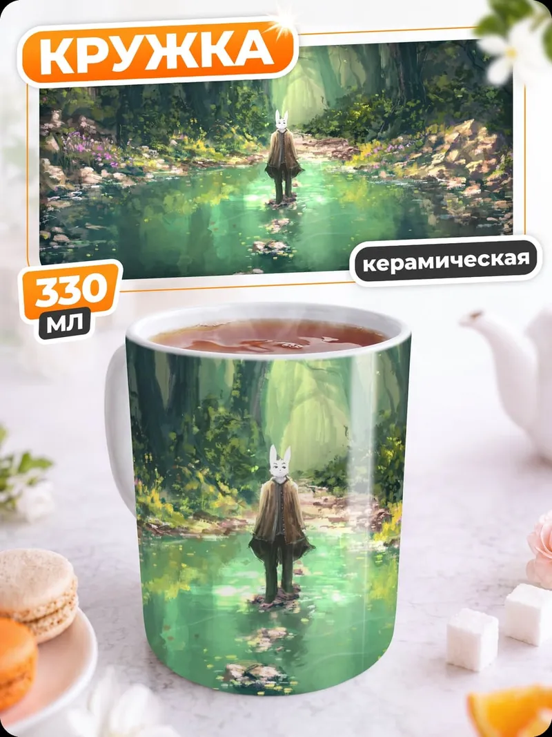 Кружка керамическая Лесная тропа к дому