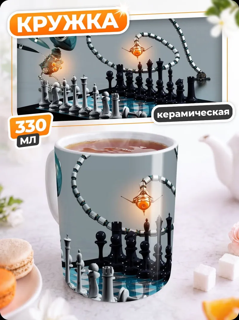 Кружка керамическая Шахматная партия