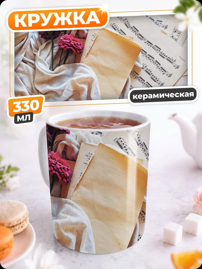 Кружка керамическая Кофе и ноты
