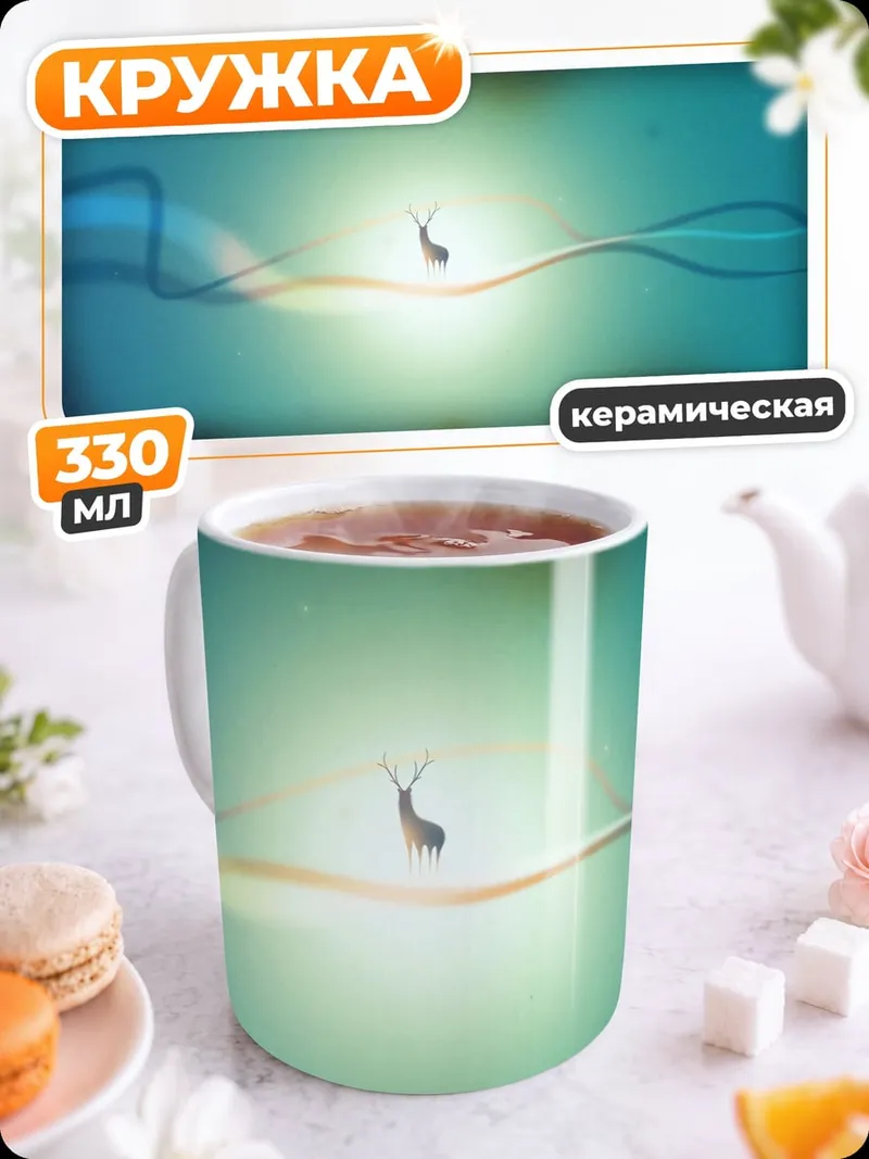 Кружка керамическая Космическая волна