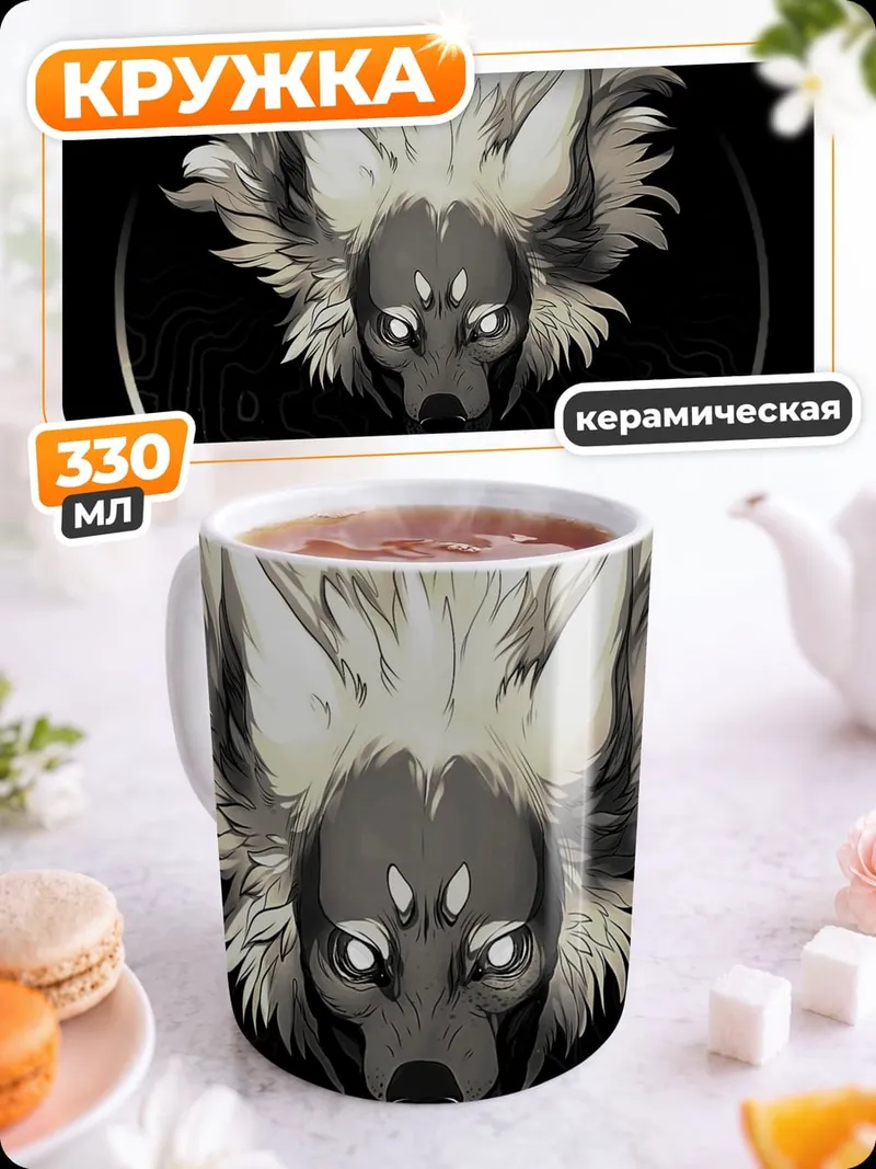 Кружка керамическая Снежные горы и небо