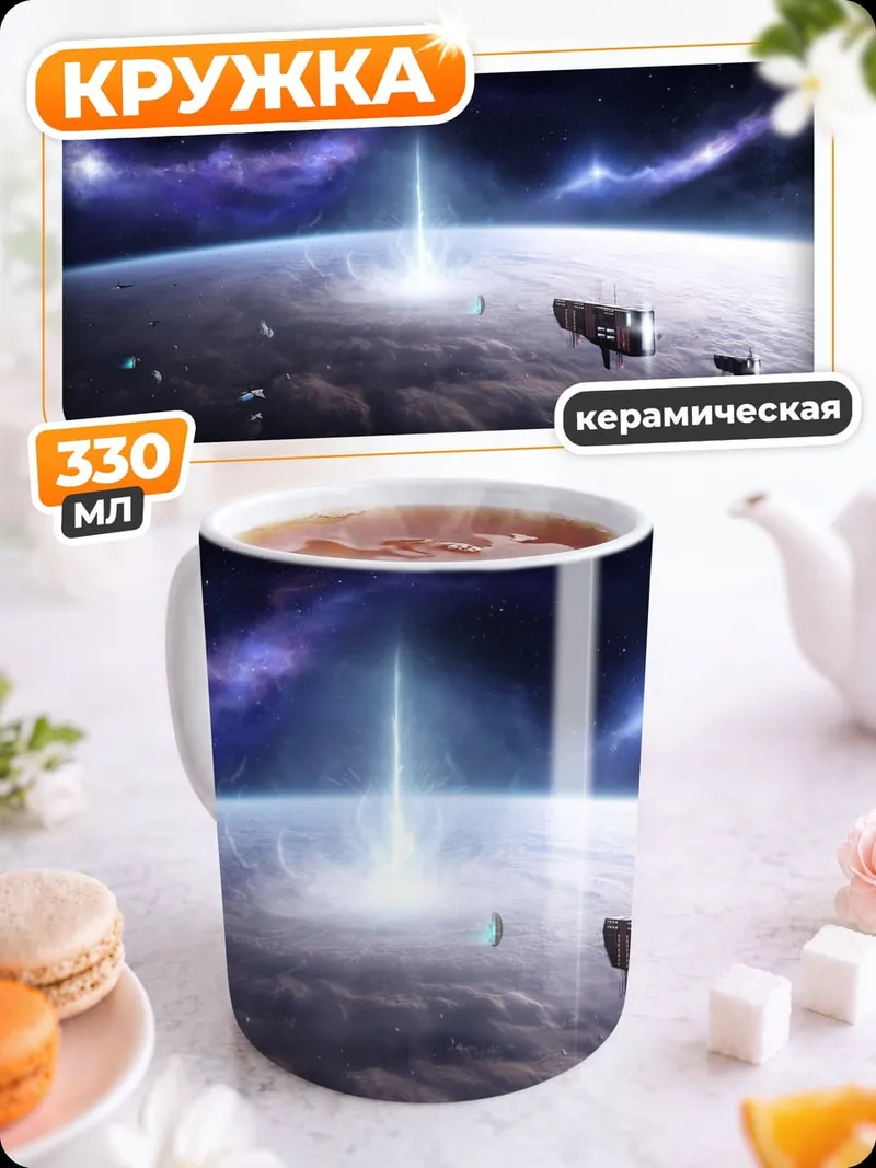 Кружка керамическая Космический луч