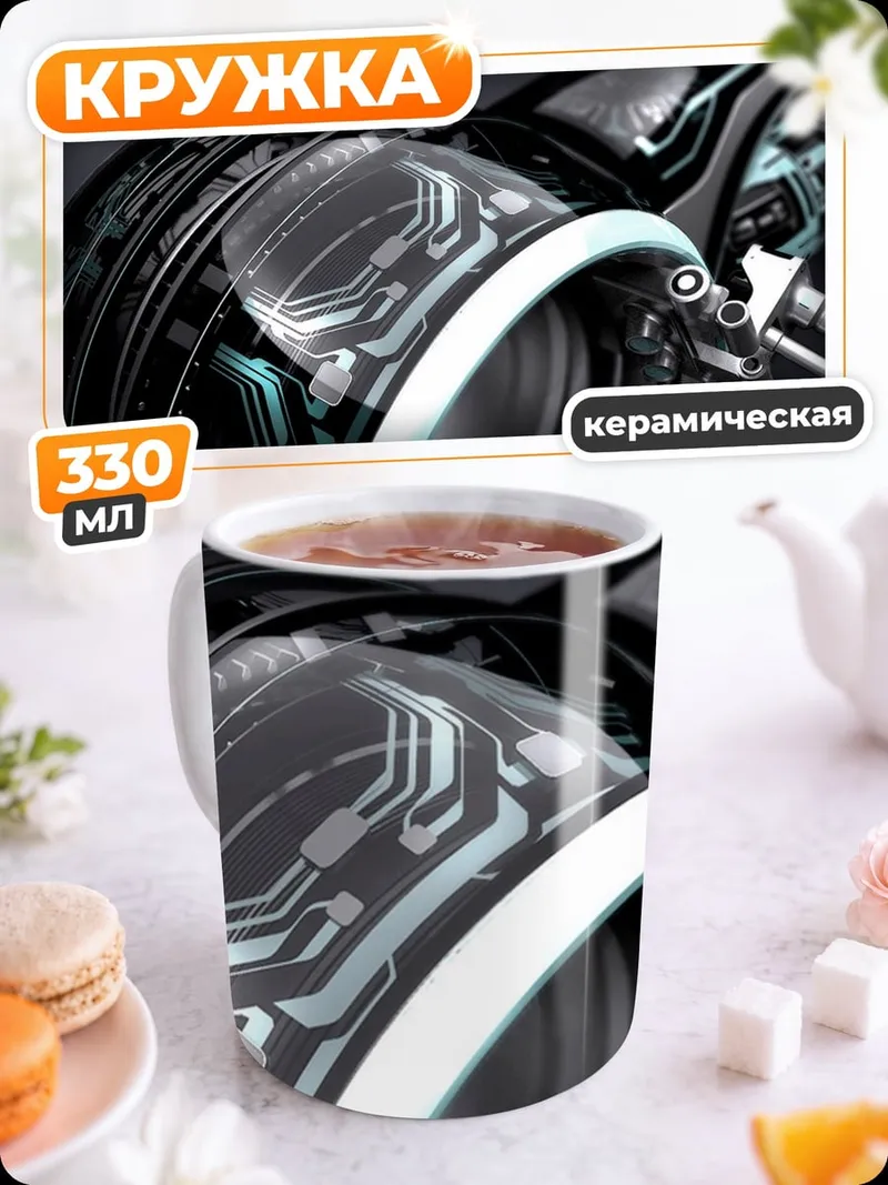 Кружка керамическая Мотоцикл Трон