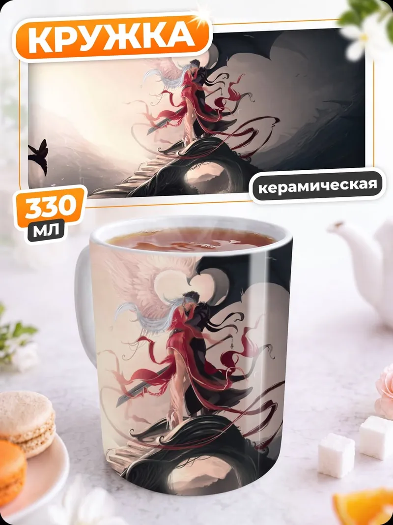 Кружка керамическая Ангел и демон