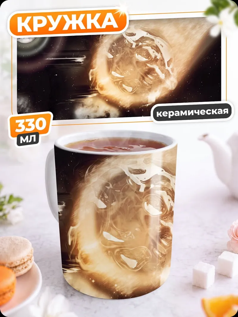 Кружка керамическая космическая катастрофа