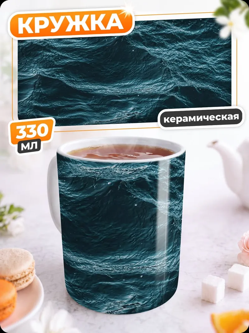 Кружка керамическая Волны на море