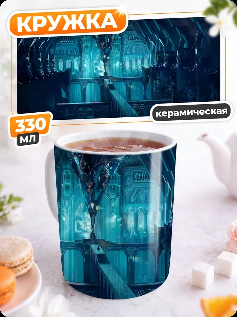 Кружка керамическая Неоновые трубы