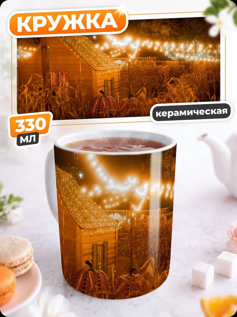Кружка керамическая Ночной кукурузник