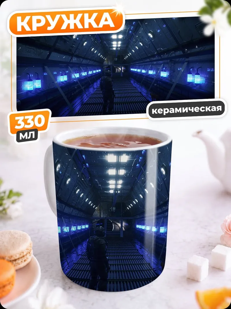 Кружка керамическая Коридор космического корабля