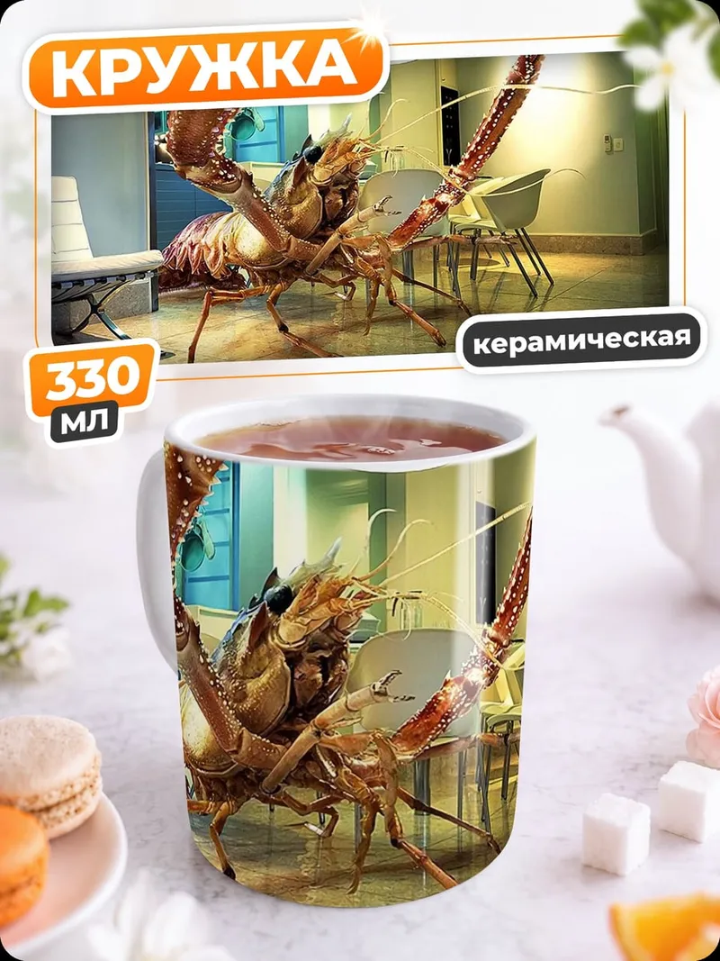 Кружка керамическая Гигантский рак