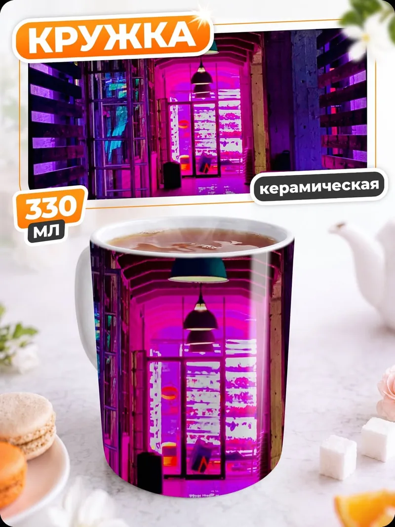Кружка керамическая Неоновый коридор