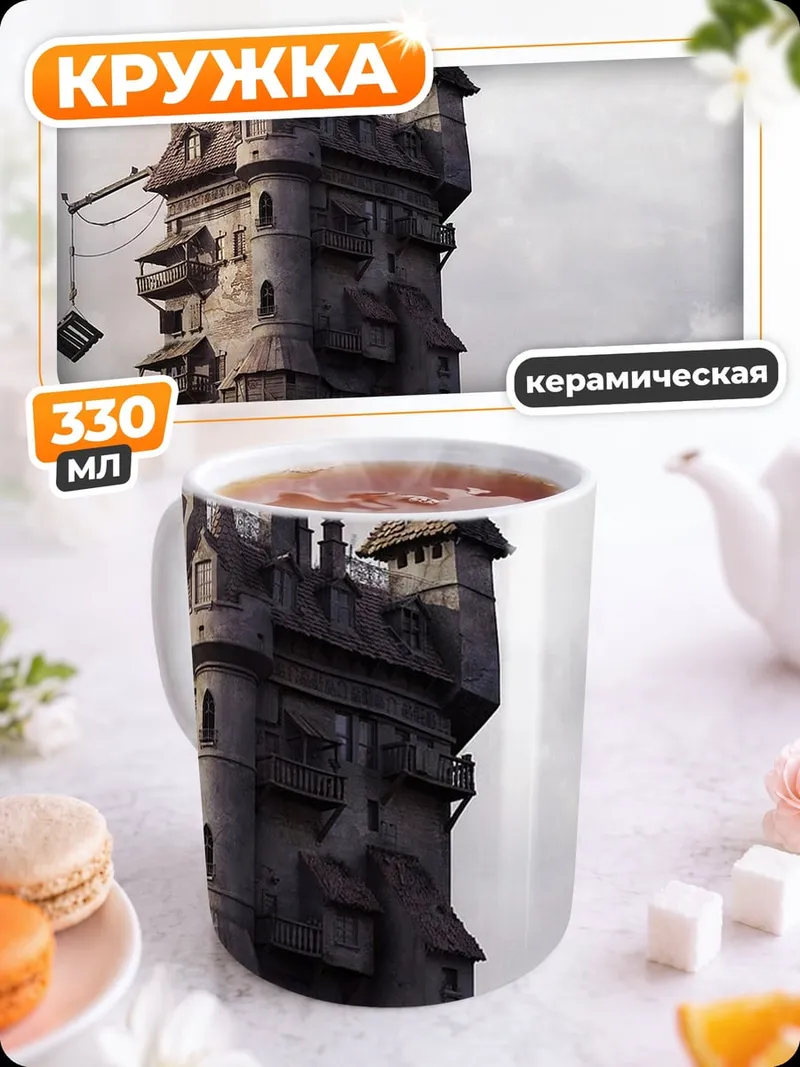 Кружка керамическая Башня