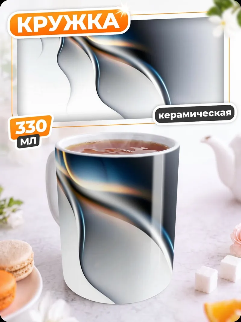 Кружка керамическая Неоновый поток