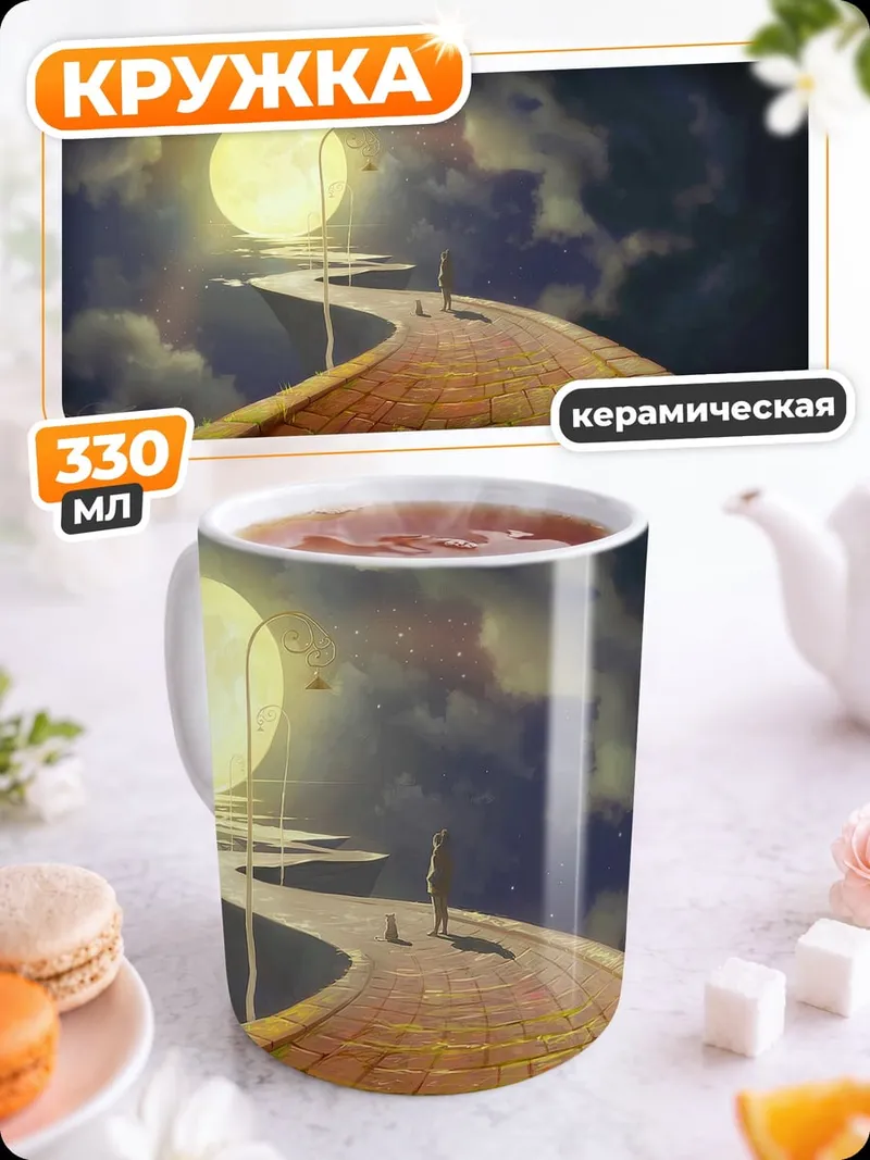 Кружка керамическая дорога из желтого кирпича