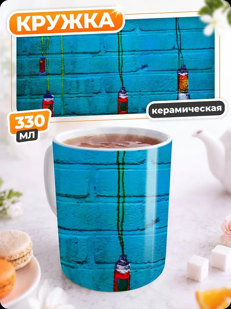 Кружка керамическая Красочная стена