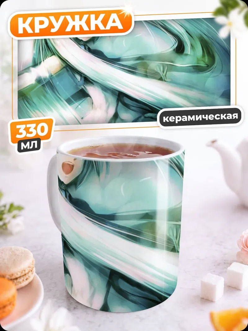 Кружка керамическая Радостная Мику