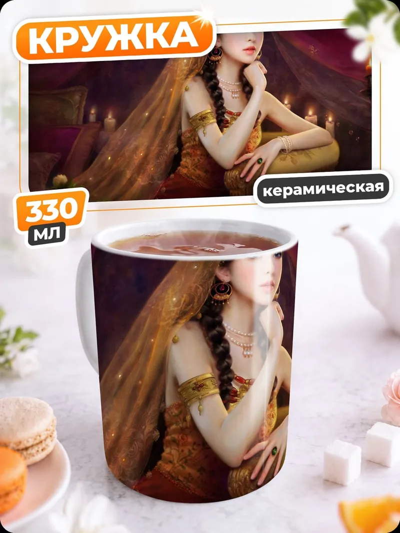 Кружка керамическая Восточная красавица