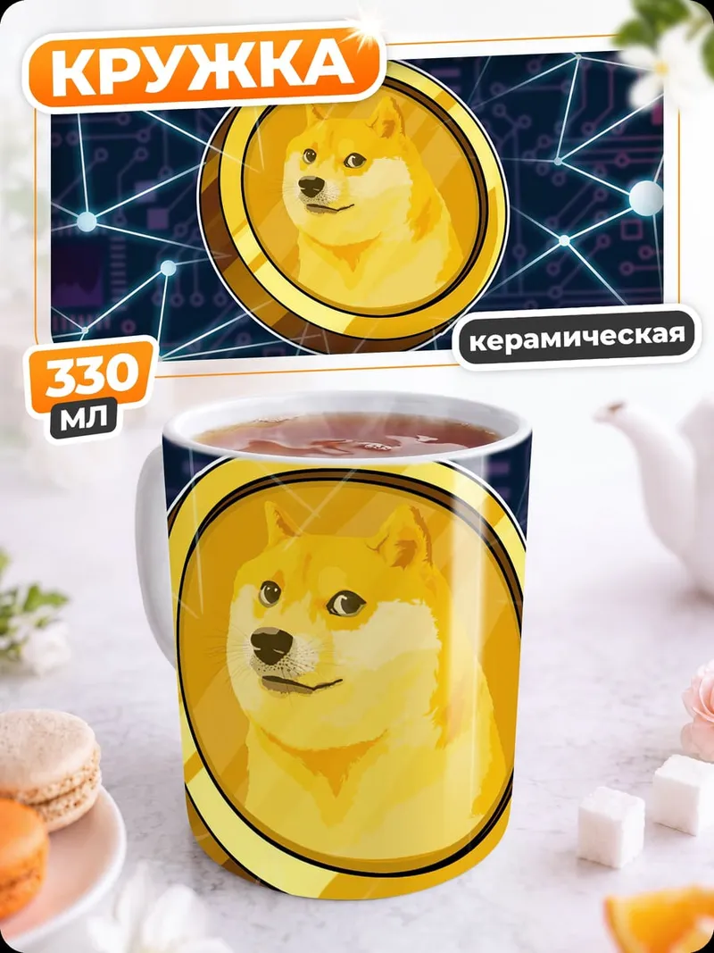 Кружка керамическая Монета Dogecoin