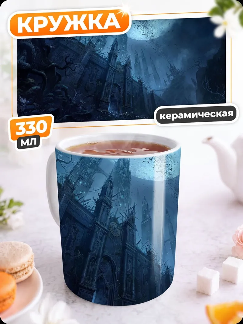 Кружка керамическая лунная пещера