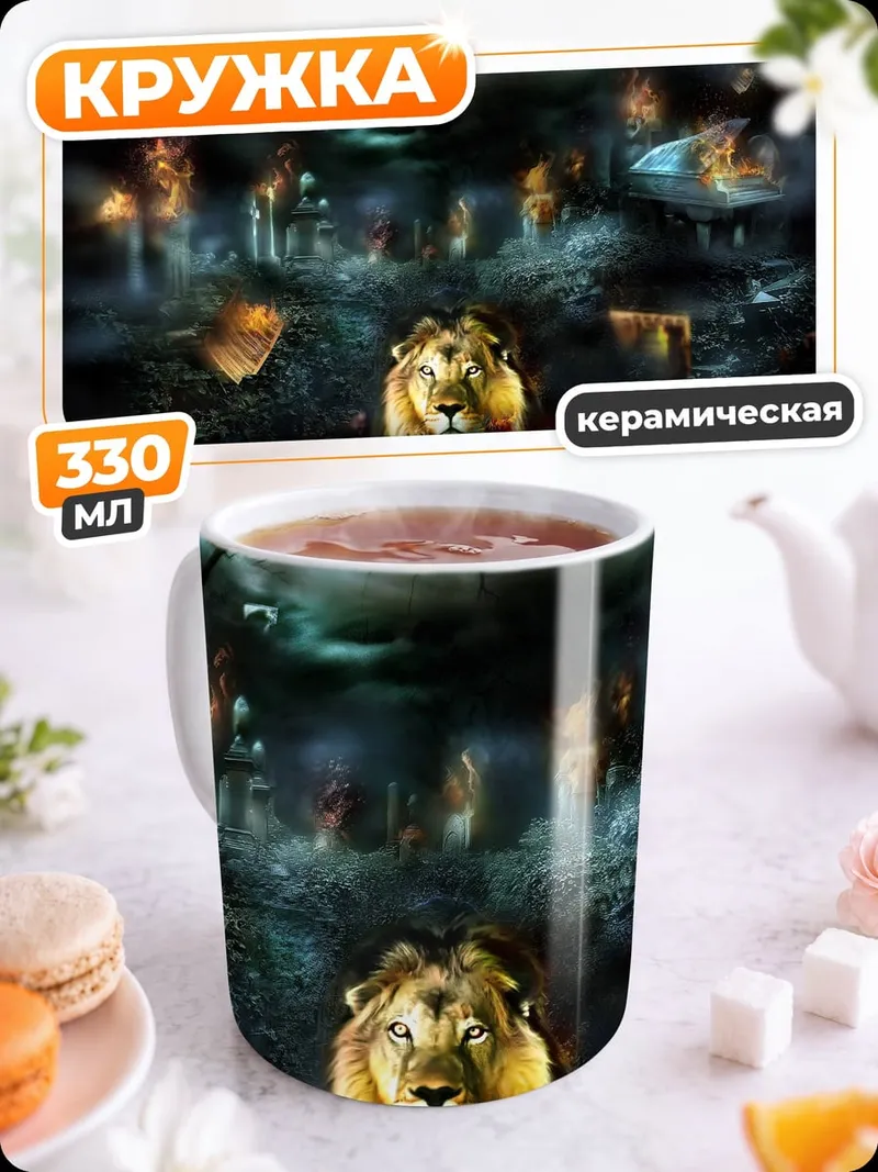 Кружка керамическая царь зверей