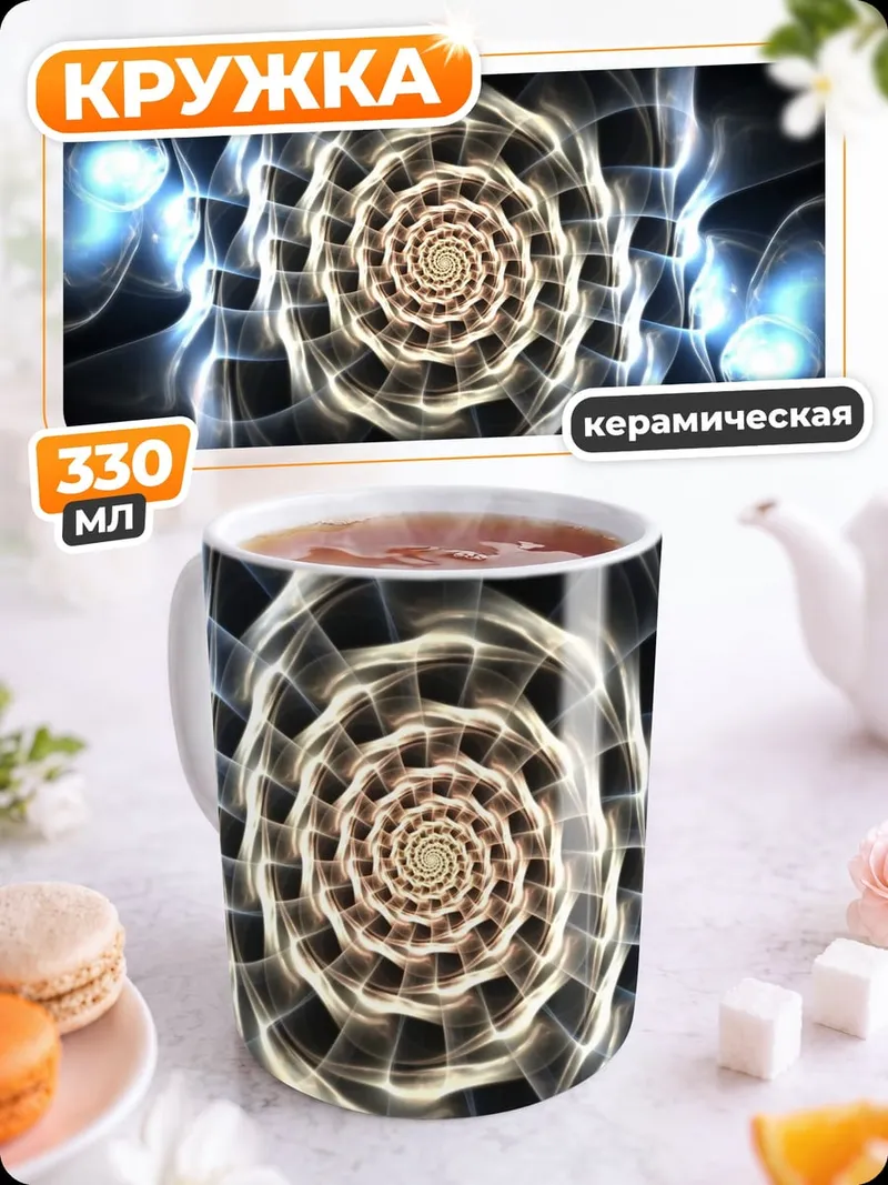 Кружка керамическая Спиральный туннель света