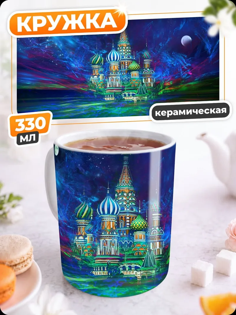 Кружка керамическая Собор Василия Блаженного
