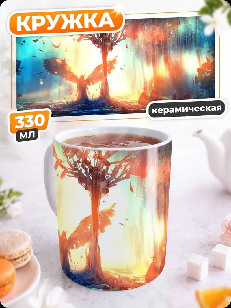 Кружка керамическая Волшебный лес