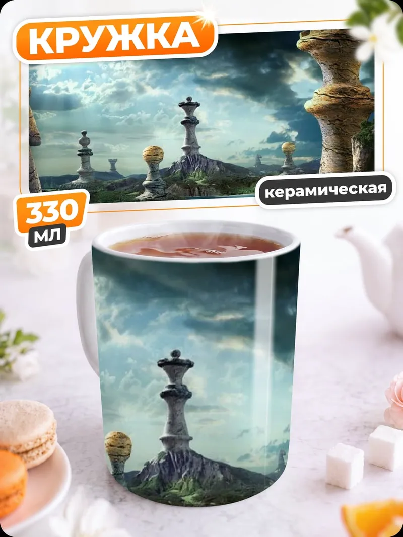 Кружка керамическая Шахматный мир