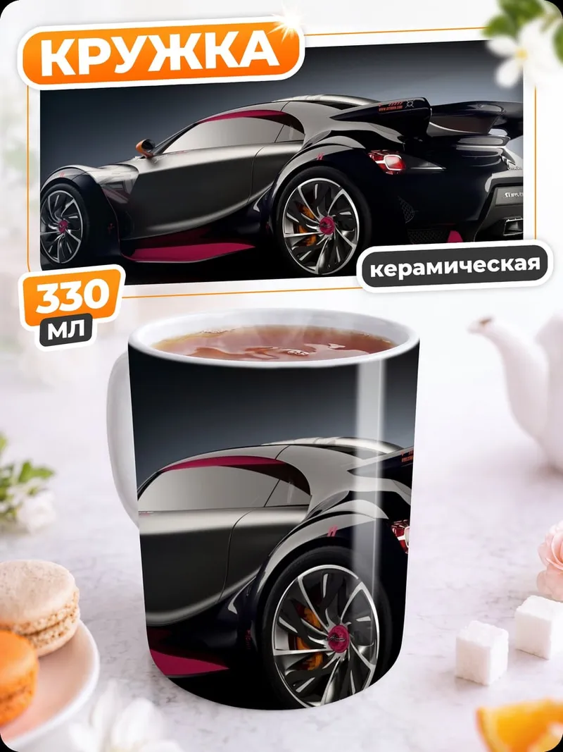 Кружка керамическая Спортивный автомобиль