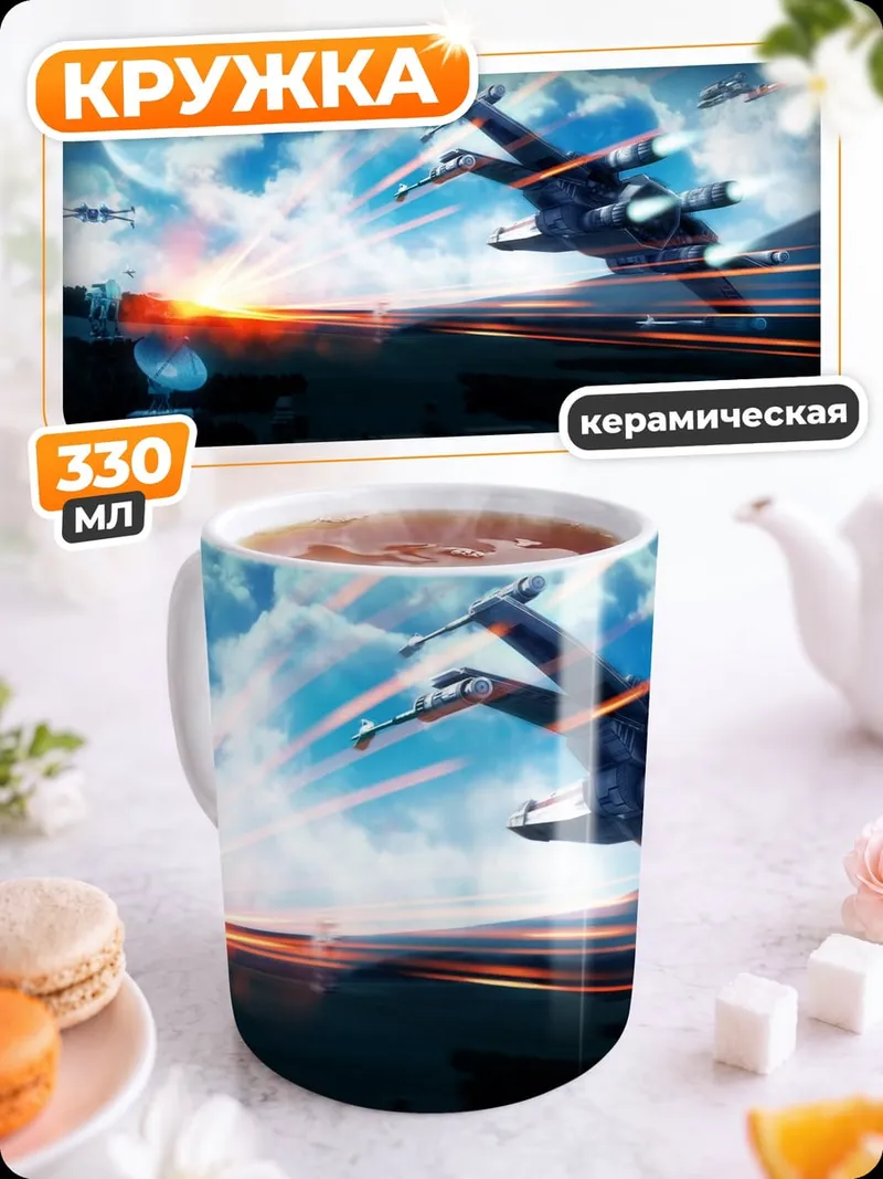Кружка керамическая Космическая битва