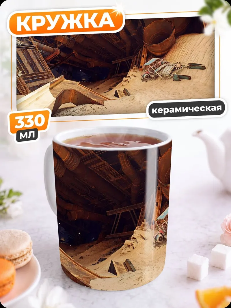 Кружка керамическая Заброшенный дом
