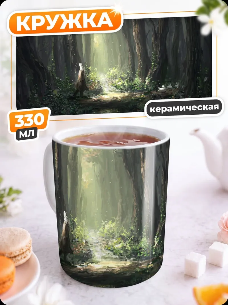 Кружка керамическая Лесная тропа
