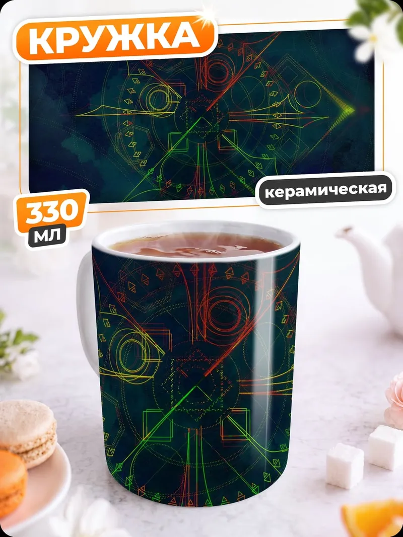 Кружка керамическая Мистический узор