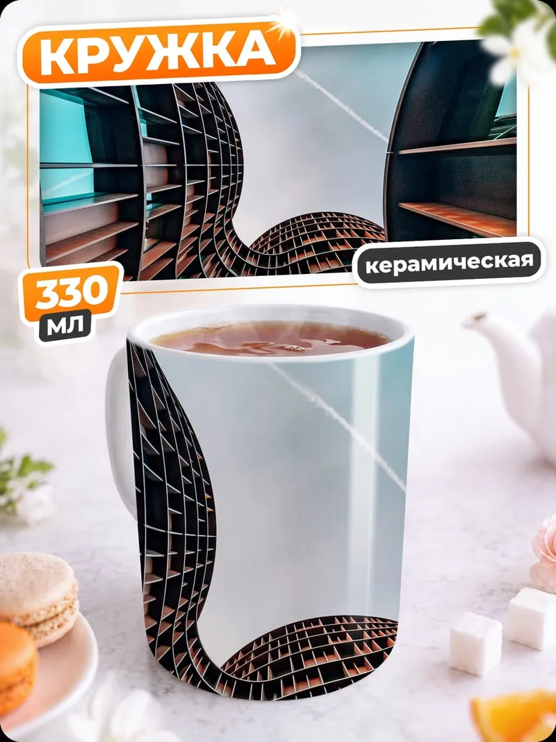 Кружка керамическая Искаженная архитектура