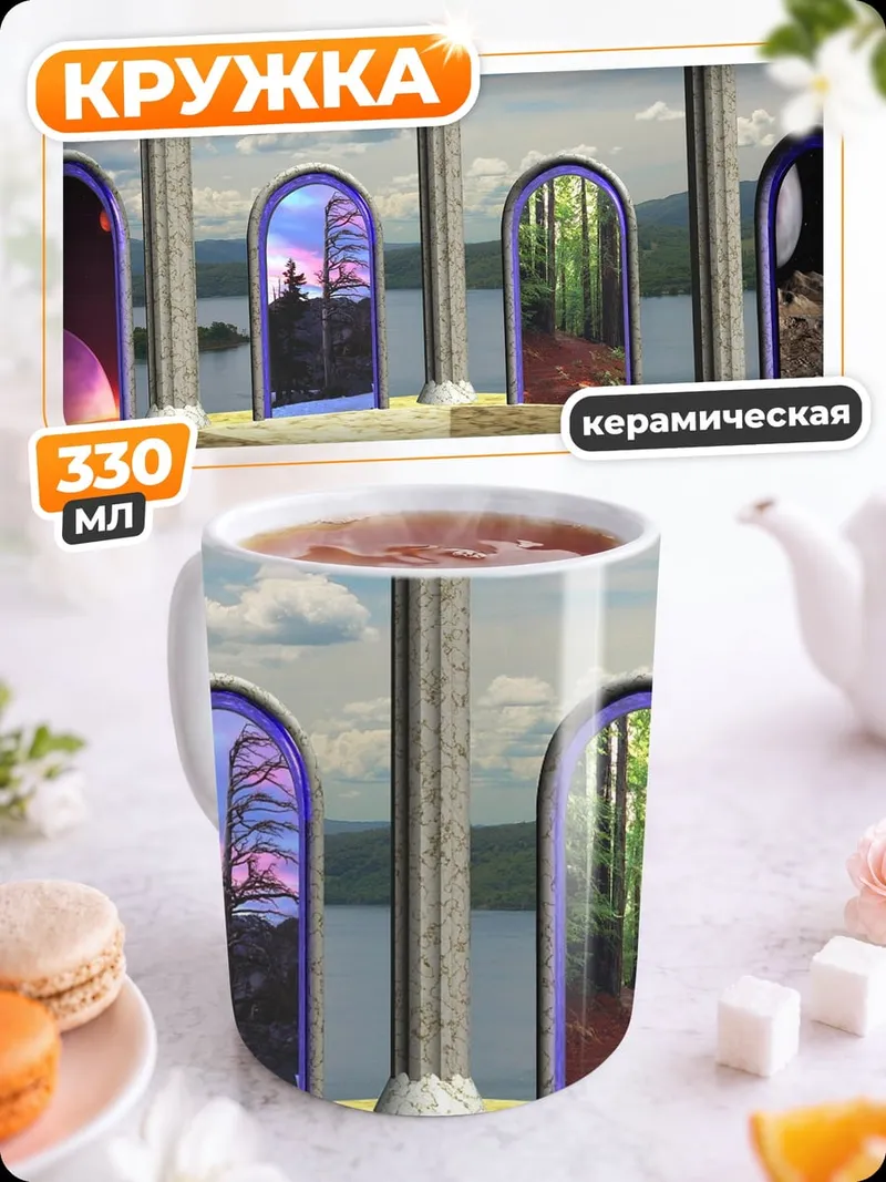 Кружка керамическая Порталы миров