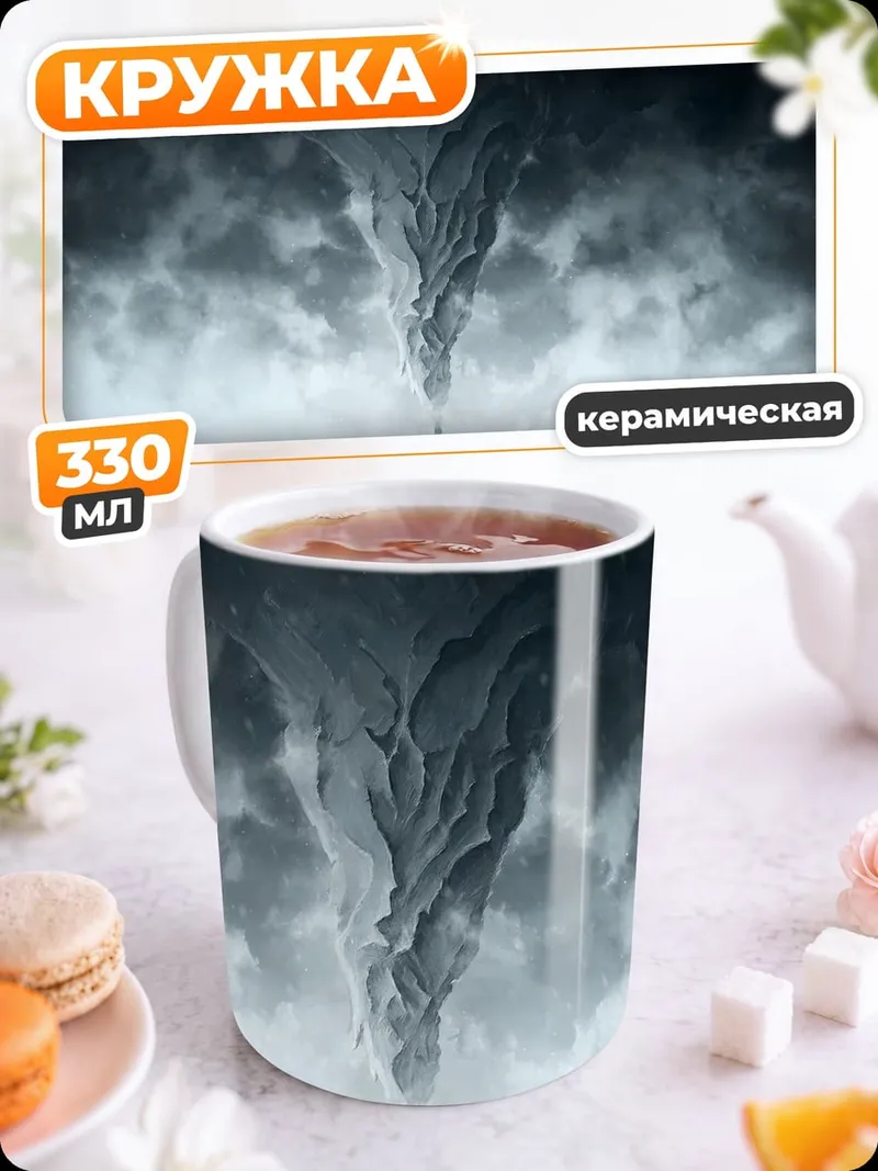 Кружка керамическая Дракон в вихре
